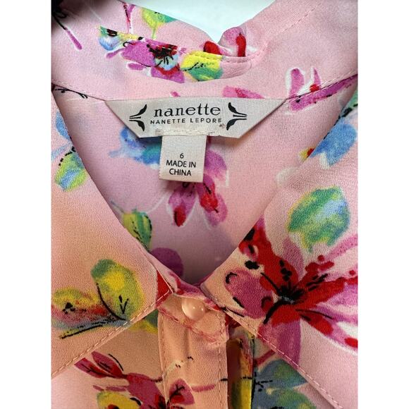 Nanette Lepore Size 6 Button down Floral Dress Western Prairie Rodeo Cottage - Picture 7 of 16